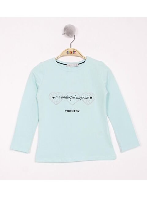 Toontoykids Kız Çocuk Surprise Kalp Nakışlı Tişört