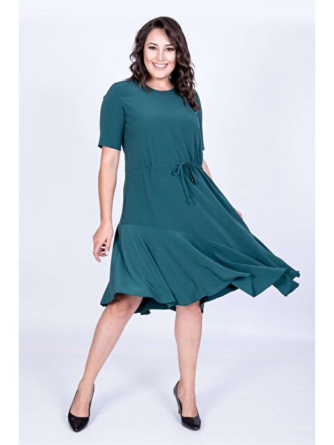 Mylinemoda Eteği Asimetrik Volanlı Elbise - S000239395-18194