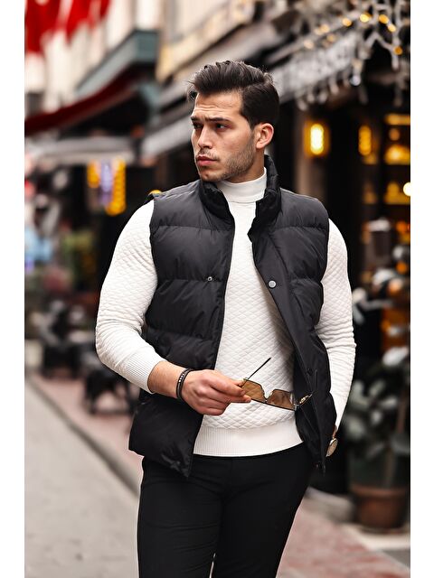 Stilkombin Gizli Cep Kapaklı Erkek Şişme Yelek - S000148930-19351