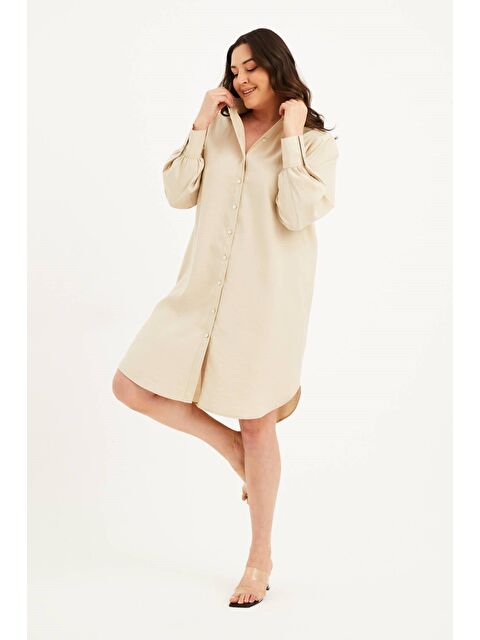 Mylinemoda Uzun Kollu Gömlek Elbise - S000239426-19928