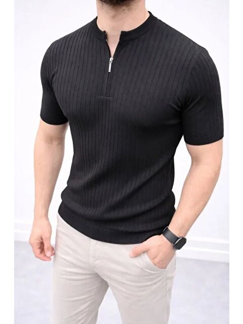 Jane's Erkek Kısa Kol Fitilli Triko Tişört