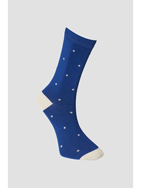 Altınyıldız Classics Erkek Mavi-Bej Bambulu Soket Çorap - S000419664-5273