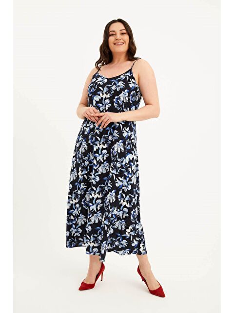 Mylinemoda İp Askılı V Yaka Bağcıklı Elbise - S000239411-21164