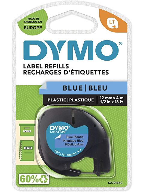 Dymo Letratag Orijinal Plastik Şerit Etiket 12mmx4m - S000364365-17234