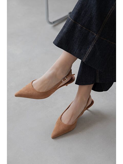 Straswans Cuesta Kadın Topuklu Süet Ayakkabı Taba