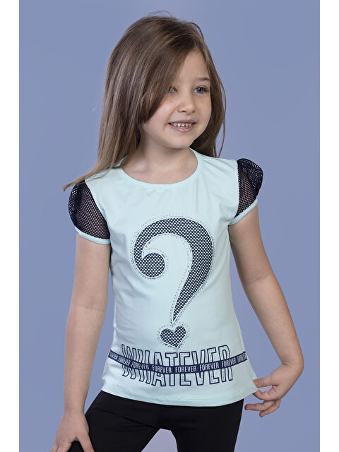 Toontoykids Kız Çocuk Nakışlı Taş İşlemeli Tişört