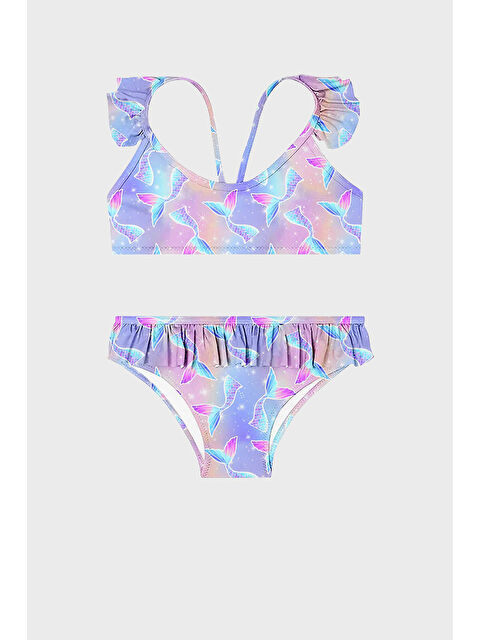 Slipstop Venice Desenli Uv Korumalı Çabuk Kuruyan Kız Çocuk Bikini SB2414000102