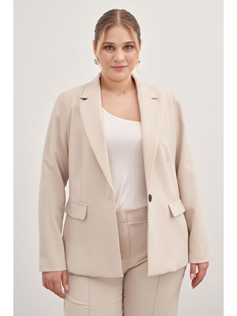 Mylinemoda Astarlı Tek Düğmeli Blazer - S000237489-19966