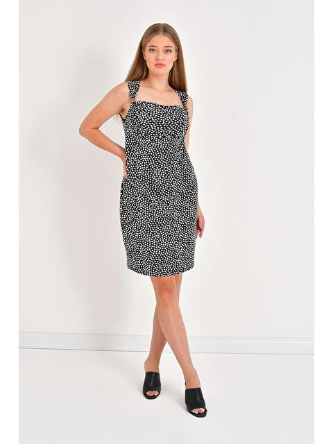Mylinemoda Siyah Puantili Elbise - S000239420-19351