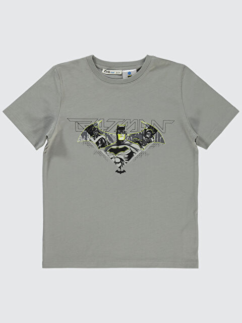 Civil Batman Erkek Çocuk Tişört 6-9 Yaş Gri