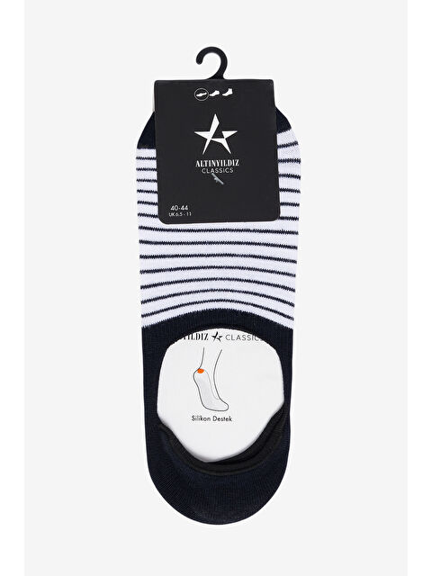 Altınyıldız Classics Erkek Lacivert-Beyaz Tekli Bambulu Babet Çorap - S000419675-37341