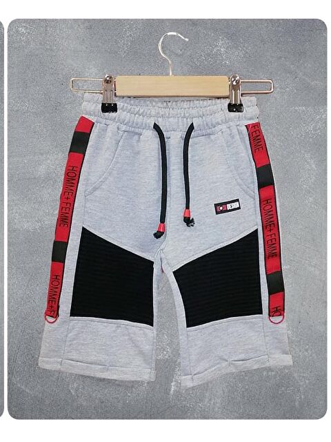 Toontoykids Erkek Çocuk Şerit Detaylı Yanı Yazı Baskılı Kapri - S000359705-74