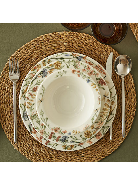 Bella Maison Flores Porselen 24 Parça 6 Kişilik Yemek Takımı - S000415039-23173