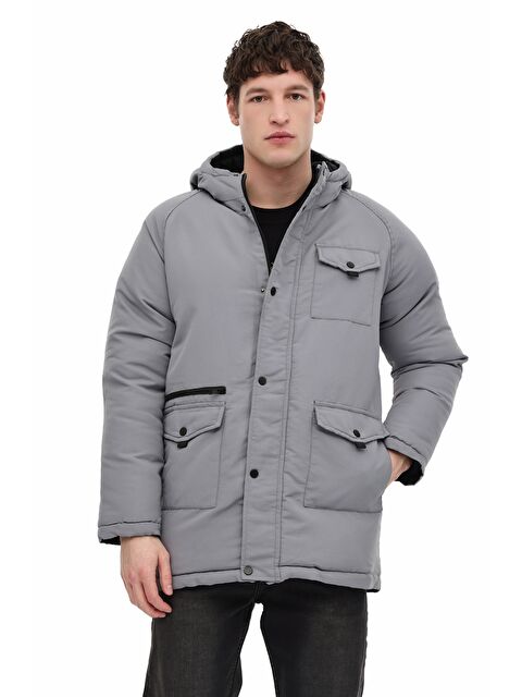 Kinetix ML COMS 3KX-PRKCOT-04 5PR Gri Erkek Uzun Mont - S000517077-20600