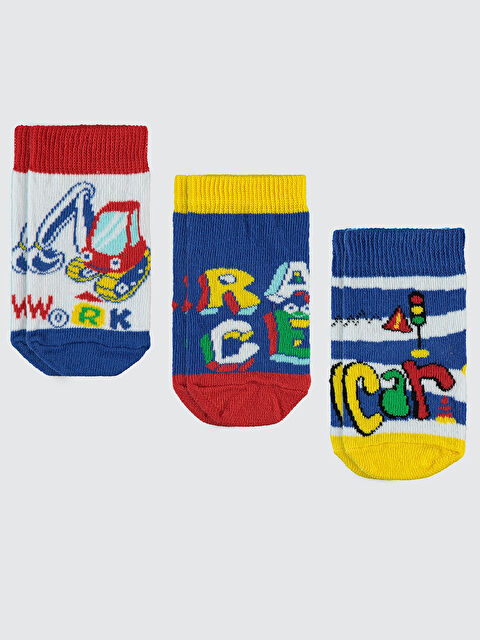 Civil Baby Erkek Bebek 3'lü Çorap Set 6-18 Ay Mavi - S000368079-17234