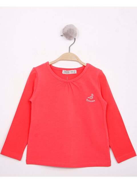 Toontoykids Kız Çocuk Göğsü Princess Nakışlı Tişört - S000359711-20048