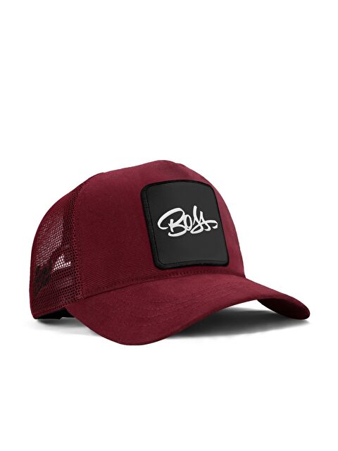 BlackBörk Boss Logolu Bordo Trucker Şapka