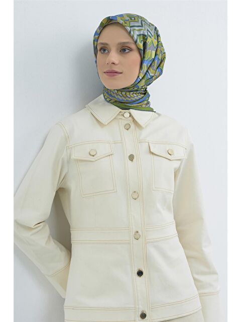 ARMİNE Saf İpek Twill Eşarp 9542D 53 - S000501892-18194