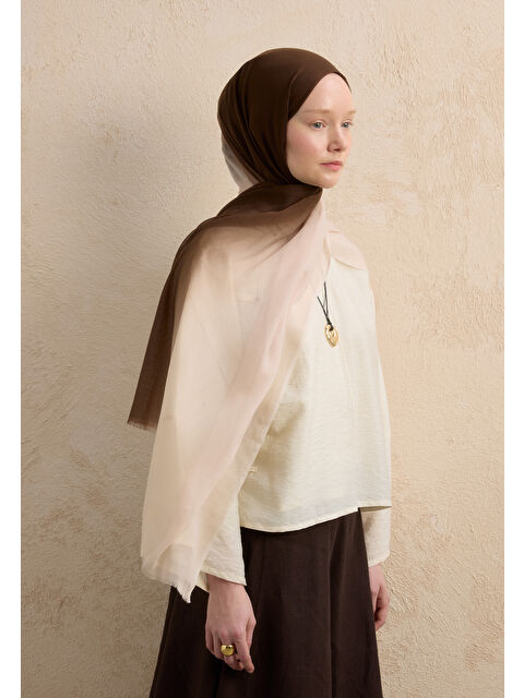 Fresh Scarfs MODAL DEGRADE ŞAL KAHVE-VİZON - S000420367-6419