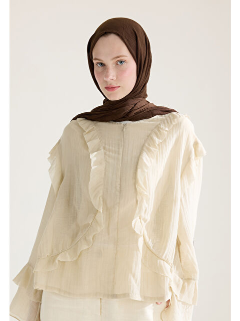 Fresh Scarfs MODAL DAMALI ŞAL ÇİKOLATA KAHVE - S000420269-29704