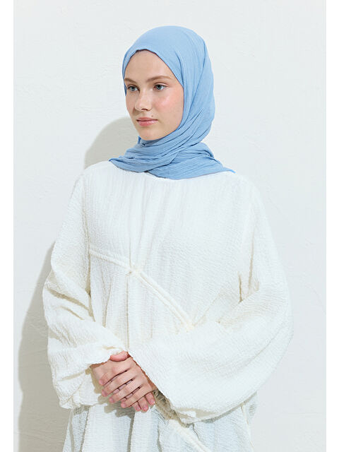 Fresh Scarfs PAMUKLU KETEN ŞAL BLUEBERRY CLOUD FRAPPE - S000420027-17174