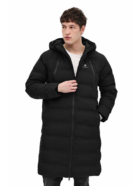 Lumberjack ML MARCUS 3UKR530 5PR Siyah Erkek Uzun Kaban Mont - S000517078-19351