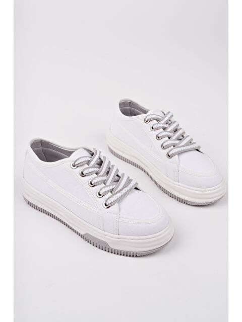 Muggo CARİNA Kalın Taban Bağcıklı Kadın Günlük Sneaker Spor Ayakkabı - S000361703-20063