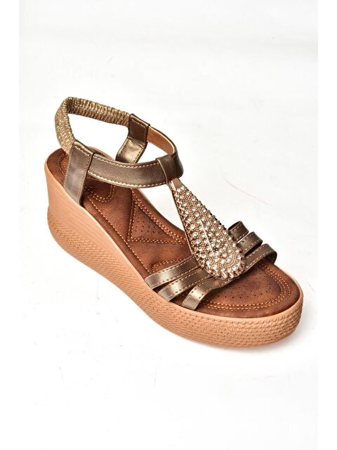 Fox Shoes S2581610 Bakır Kadın Sandalet - S000177204-20015