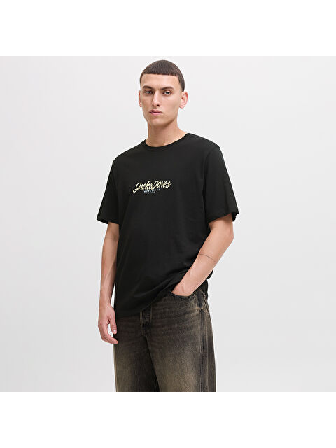 Jack & Jones Tavira Erkek Siyah Bisiklet Yaka Tişört - S000491151-19351