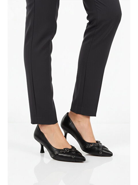 Ayakmod Siyah İnce Topuklu Kadın Abiye Ayakkabı 519146 Z - S000515891-19351