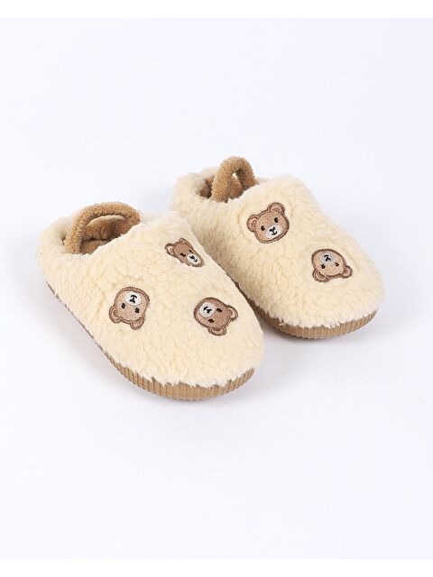 Chirpy Çocuk Ayıcık Nakış Desenli Ev Ayakkabısı - BEARMOOD - S000502716-19965