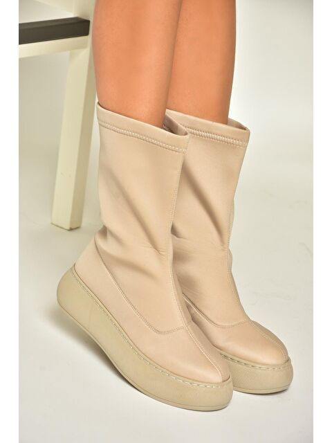 Fox Shoes T8112309 Bej Kadın Bot - S000298418-19928