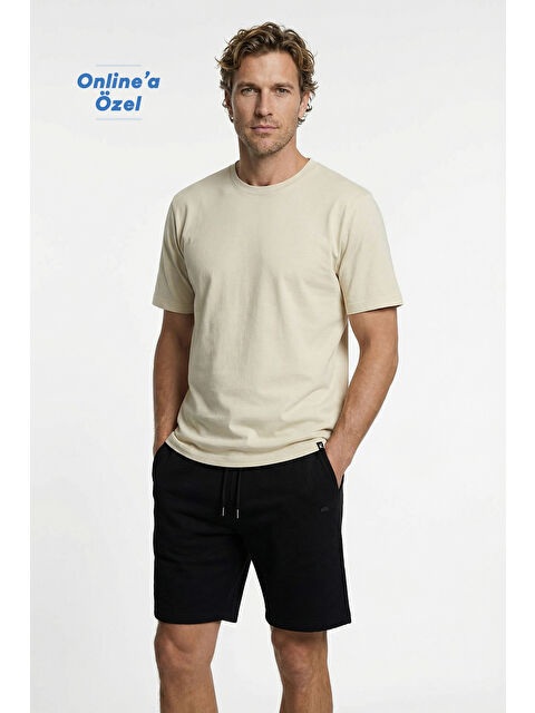 Kiğılı Bisiklet Yaka Regular Fit Nefes Alabilen Pamuk Tişört