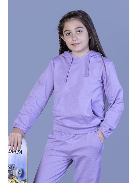 Toontoykids Kız Çocuk Kapüşonlu Kanguru Cepli Sweatshirt - S000421299-19999