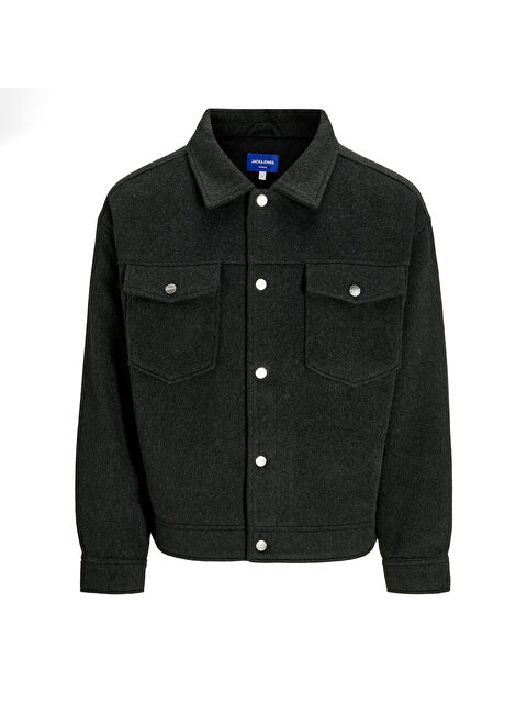 Jack & Jones Ridgewood Melange Overshirt Erkek Siyah Ceket - S000491153-19351