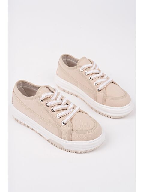 Muggo CARİNA Kalın Taban Bağcıklı Kadın Günlük Sneaker Spor Ayakkabı - S000361703-19928