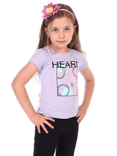 Toontoykids Kız Bebek Heart Baskılı Tişört
