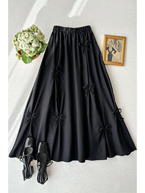 Ceylan Otantik Siyah Fiyonklu Etek - S000202558-19351