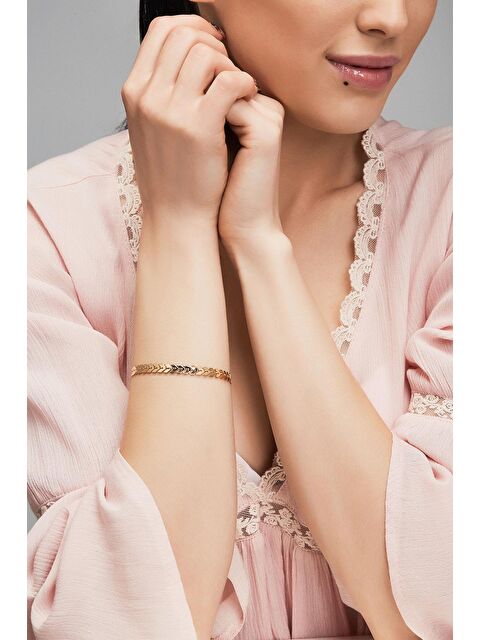 New Obsessions Balık Sırtı Zincir Bileklik Altın - S000214097-20076