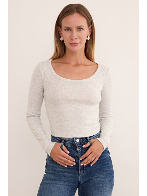 Fullamoda Basic U Yaka Modal Bluz - S000432845-74