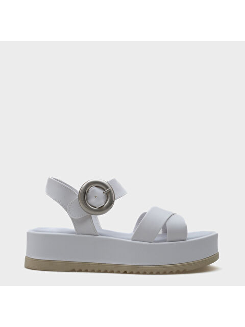 Capone Outfitters Dolly Çapraz Bantlı Konfor Tokalı Dolgu Topuklu Kadın Sandalet - S000508514-20063