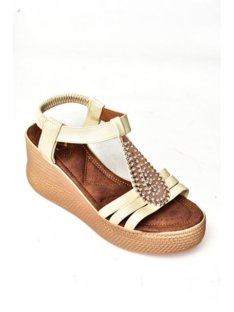 Fox Shoes S2581610 Bej Kadın Sandalet - S000177204-19928
