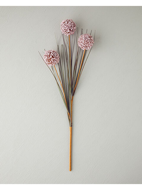 English Home Grass Bush Plastik Tek Dal Yapay Çiçek Pembe - S000347112-20024