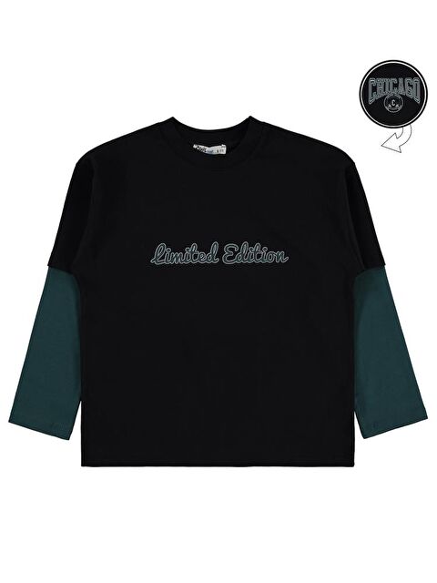 Civil Boys Chıcago Baskılı Çıkma Kol 10-13 Yaş Sweatshirt - S000450278-19351