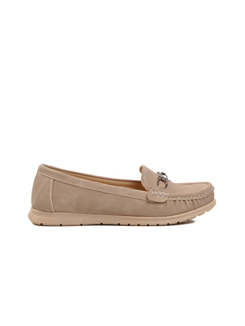 Ayakmod Bej Kadın Loafer Ayakkabı SC155 - S000293325-19927