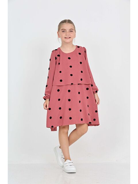 Toontoykids Kız Çocuk Puantiye Detaylı Elbise - S000422474-20028