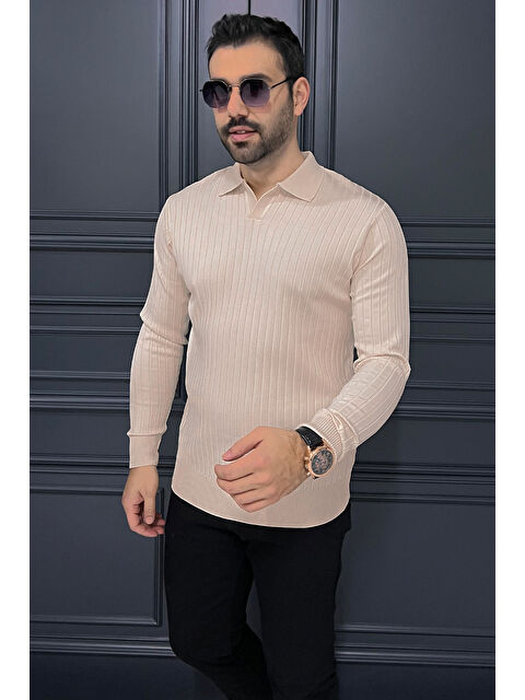 Mishar İtalia Erkek Polo Yaka Triko Kazak - S000300512-25636