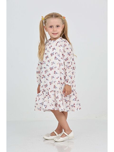 Toontoykids Kız Çocuk Çiçek Desenli Elbise - S000422476-19963