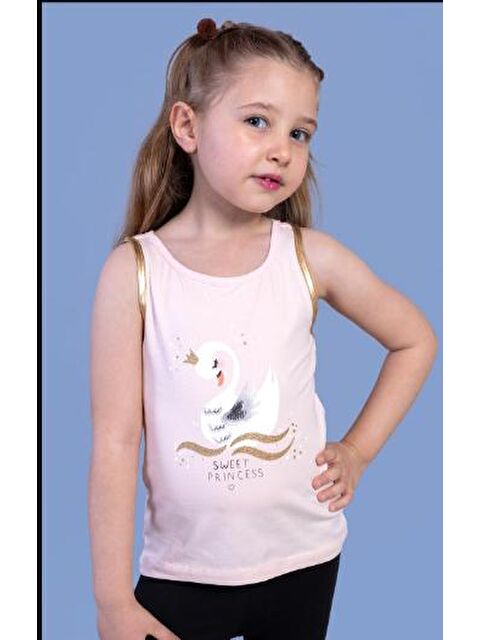 Toontoykids Kız Çocuk Kuğu Baskılı Atlet - S000418443-7152