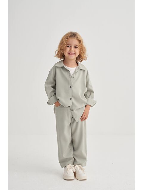 CİGİT Gömlekli Lyocell Takım 2-7 Yaş Mint Yeşil - S000483107-1180